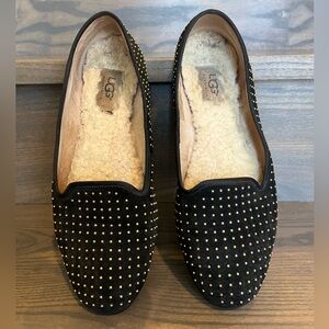 UGG Alloway Black Stud Flat Size 9